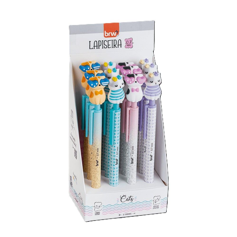 Lapiseira 0.7 Plastica Divertida Cat Ref....