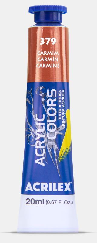 Tinta Acril. Color 20ml Ref.379 Carmim