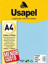 Papel Granitto A4 180g 50F Ref.25012 Azul
