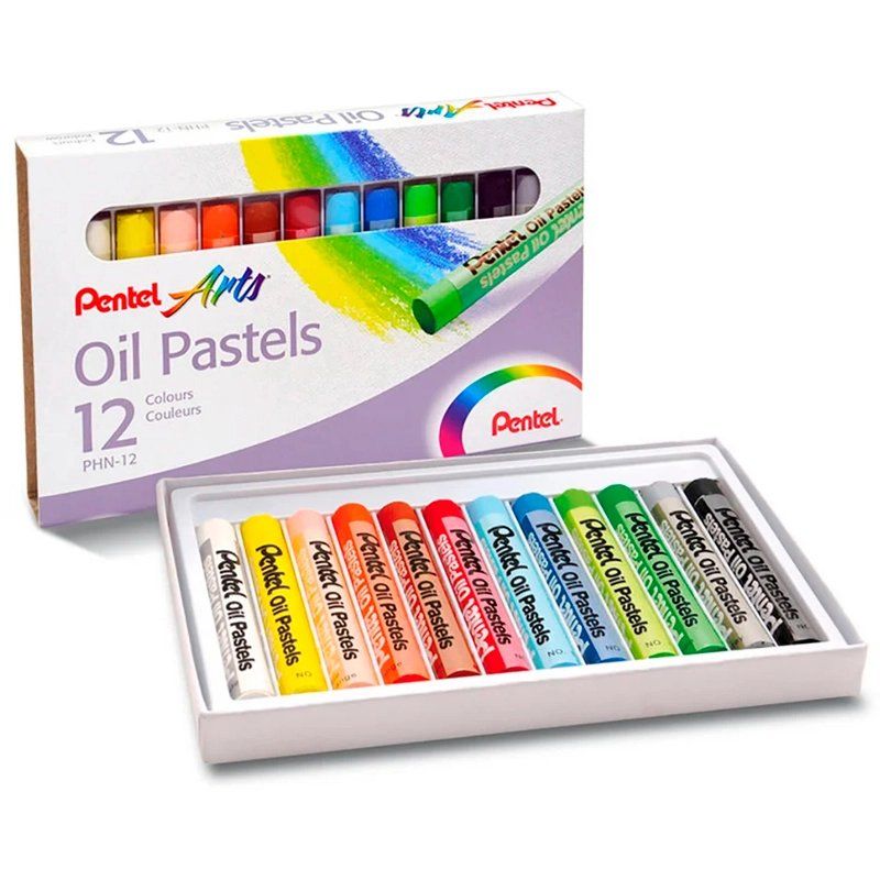 Giz Pastel Oleoso 12 Cores Ref.PHN-12