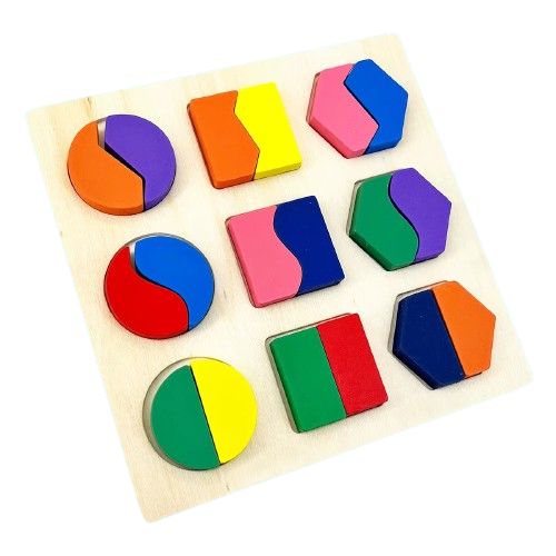 Jogo Educ Encaixe Divert MDF Formas&Fraço...