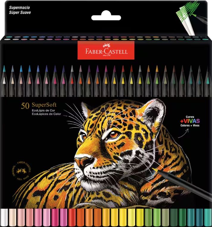 Lápis de Cor 50 Cores Supersoft Ref.210750