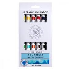 Tinta Aquarela 12 Cor 10ml Lefranc Ref.30...