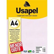 Papel Granitto A4 180g 50F Ref.25015 Rosa