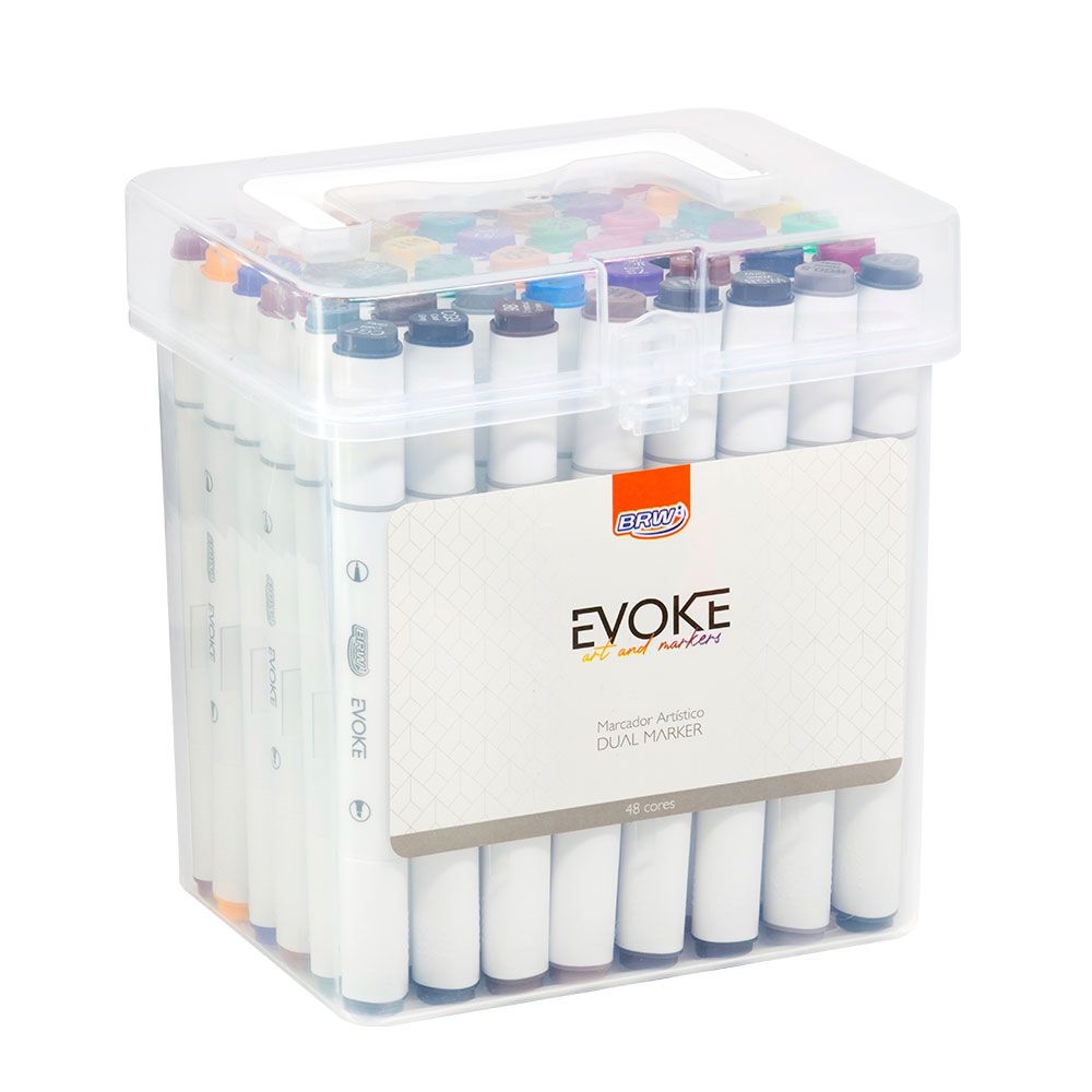 Marcador Dual Marker Evoke 48 Cores Ref.D...