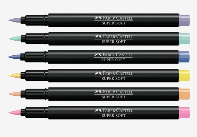 Caneta Brush SuperSoft 6 Cor Pastel 15.07...