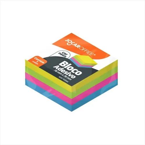 Bloco Ades. 76x76 4 Cores Neon c/400F Ref...