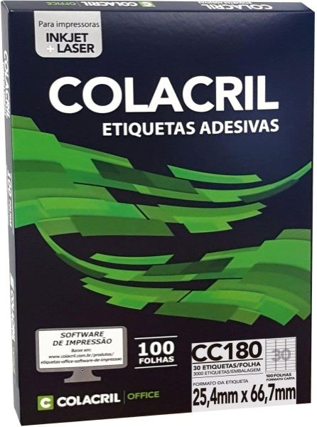 Etiqueta Inkjet/Laser Carta c/100F Ref.CC...