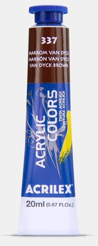 Tinta Acril. Color 20ml Ref.337 Marrom Va...