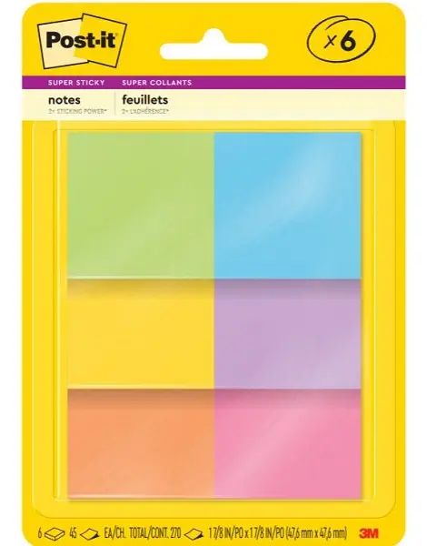 Bloco Post-it 47x47 Super Adesivo 6 BL