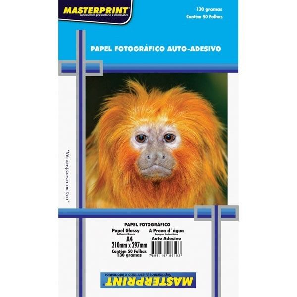 Papel Foto A4 130g 50F Adesivo Ref.10041