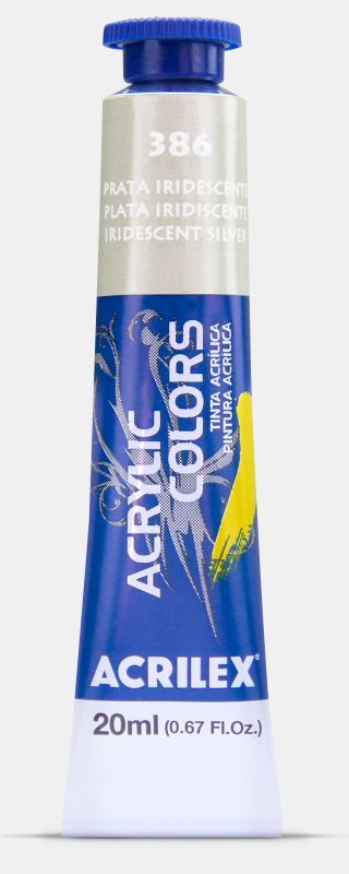 Tinta Acril. Color 20ml Ref.386 Prata