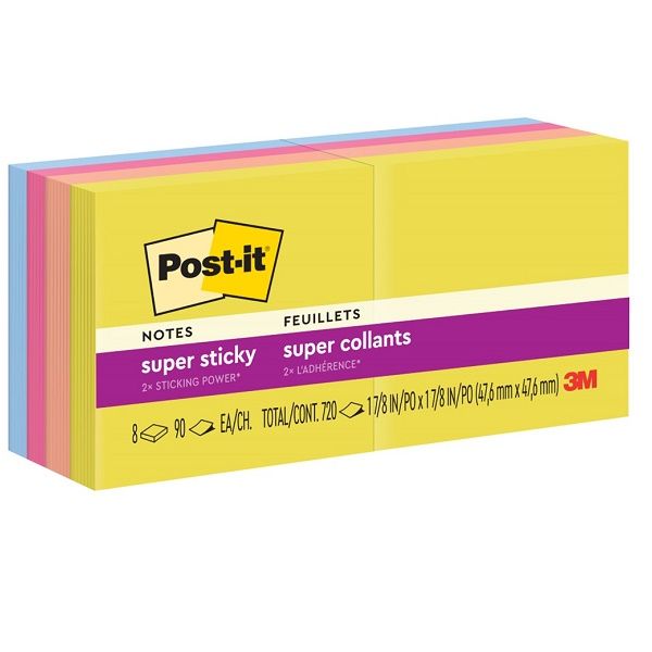 Bloco Post-it 47x47 Alegria Super Adesiva