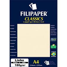Papel Verge A4 180g 50F Ref.03848 Marfim