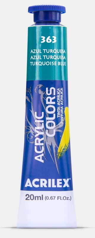 Tinta Acril. Color 20ml Ref.363 Az Turquesa