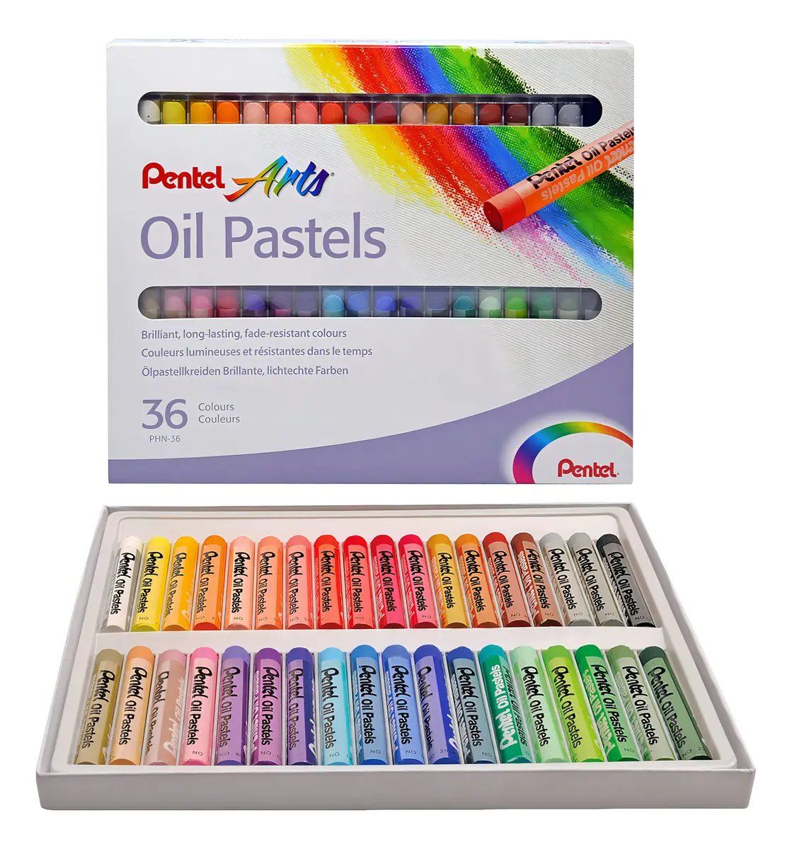 Giz Pastel Oleoso 36 Cores Ref.PHN-36 