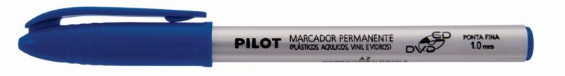 Pincel Marc. Perman. p/CD/DVD 1.0 Azul
