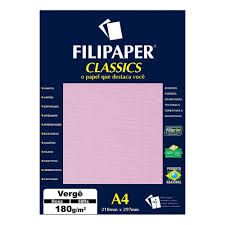 Papel Casca de Ovo A4 180g 50F Ref.00991Rosa