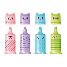 Marca Texto Mini Cute Pastel Sortido Ref....