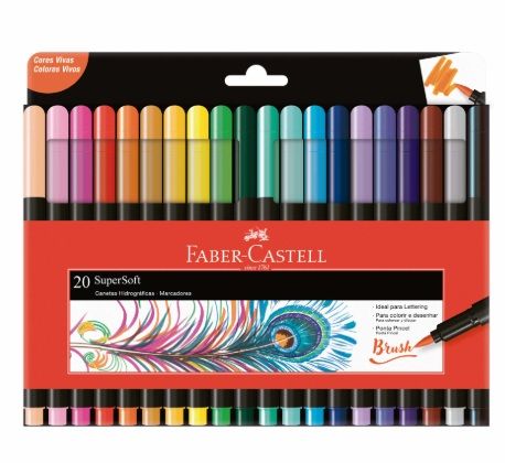 Caneta Brush Super Soft 20 Cores Ref.15.0...