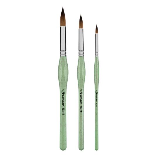 Kit Pincel Ergonômico c/3Un Redondo Ref.403