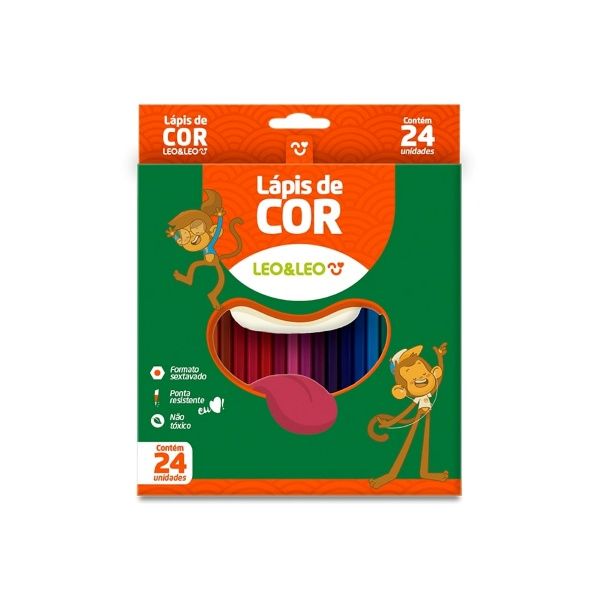 Lapis de Cor 24 Cor Sextav. Flex Leo&Leo ...