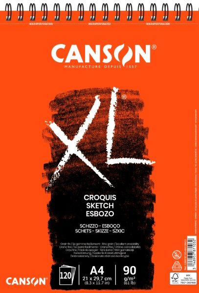 Caderno XL Croquis A4 90g 120Fls Ref.6078...