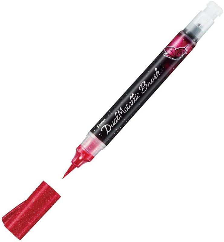Caneta Brush Metalico Ref. XGFH-DPX Rosa/...