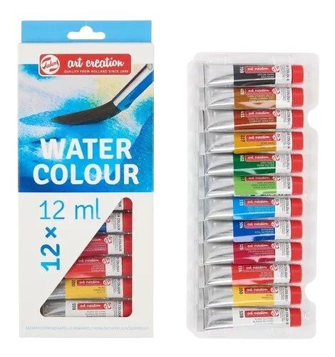 Tinta Aquarela 12 Cor 12ml ArtCreat. Ref....