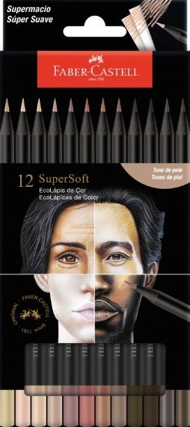 Lápis de Cor 12 C Supersoft Tons de Pele 
