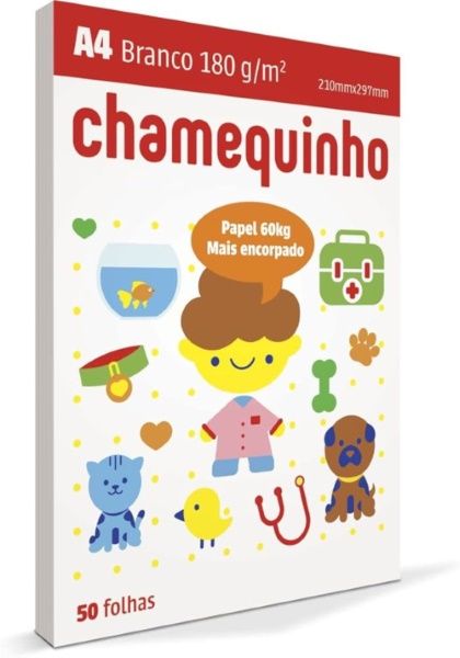 Papel Diplomata A4 180g 50F Chamequinho B...