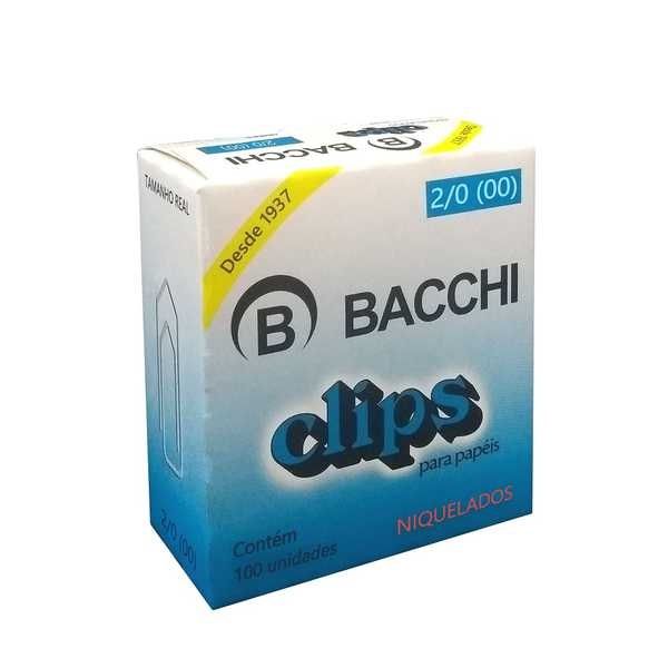Clips Niquelado 2/0 c/100Un Bacchi