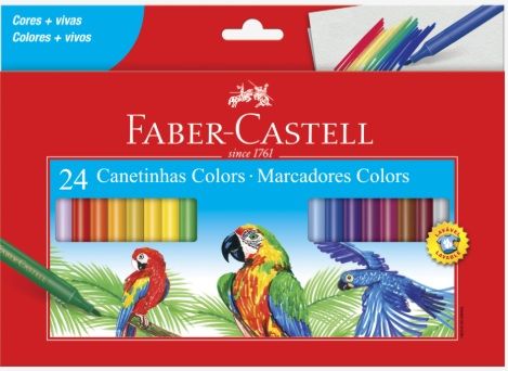 Pincel Hidrografico Fino 24 Cores Ref.15....