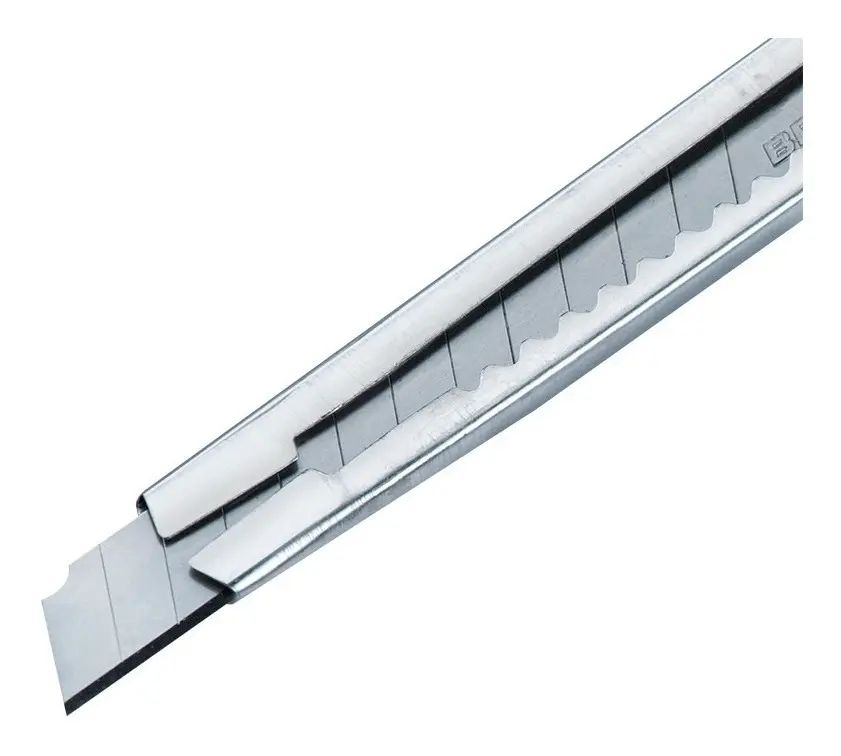 Estilete Estreito 9mm Metálico Ref.ES0902