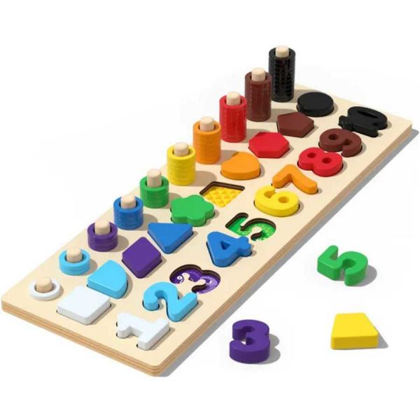 Jogo Educ Tabuleiro Montessori 3x1 MDF c/...