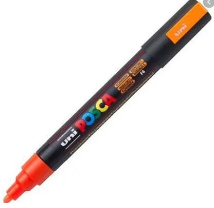 Caneta Posca Ref.PC-5M Laranja Fluorescente
