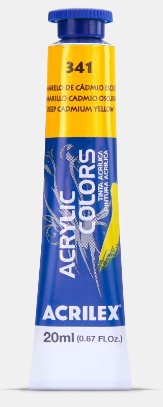 Tinta Acril. Color 20ml Ref.341 Am Cadmio...