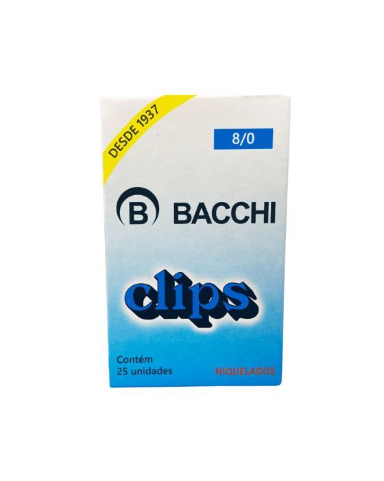 Clips Niquelado 8/0 c/25Un Bacchi